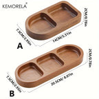 Wooden 2 and 3 Grid Condiment Plate