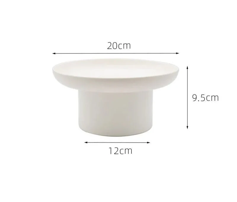 Round Black Pedestal Tray