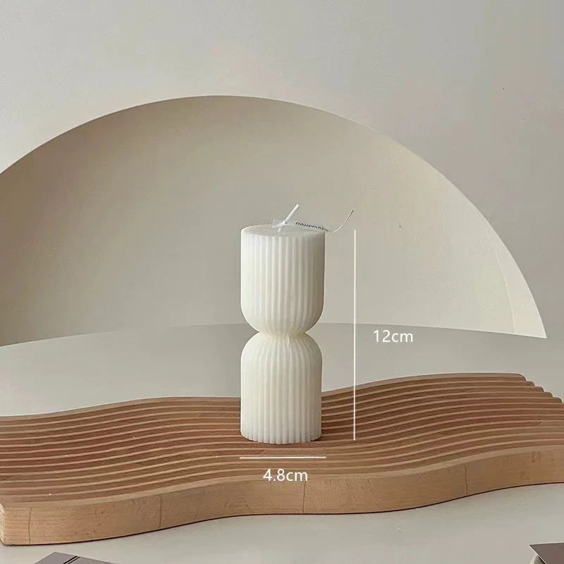 Striped Column Candles