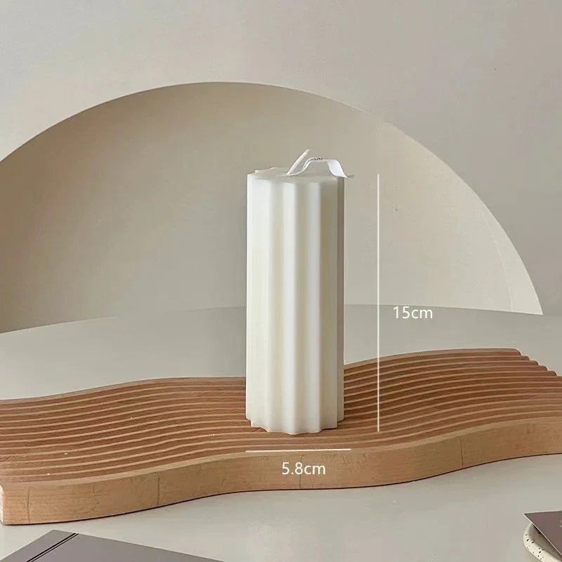 Striped Column Candles