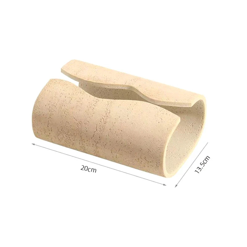 Travertine Tissue Holder