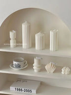 Striped Column Candles