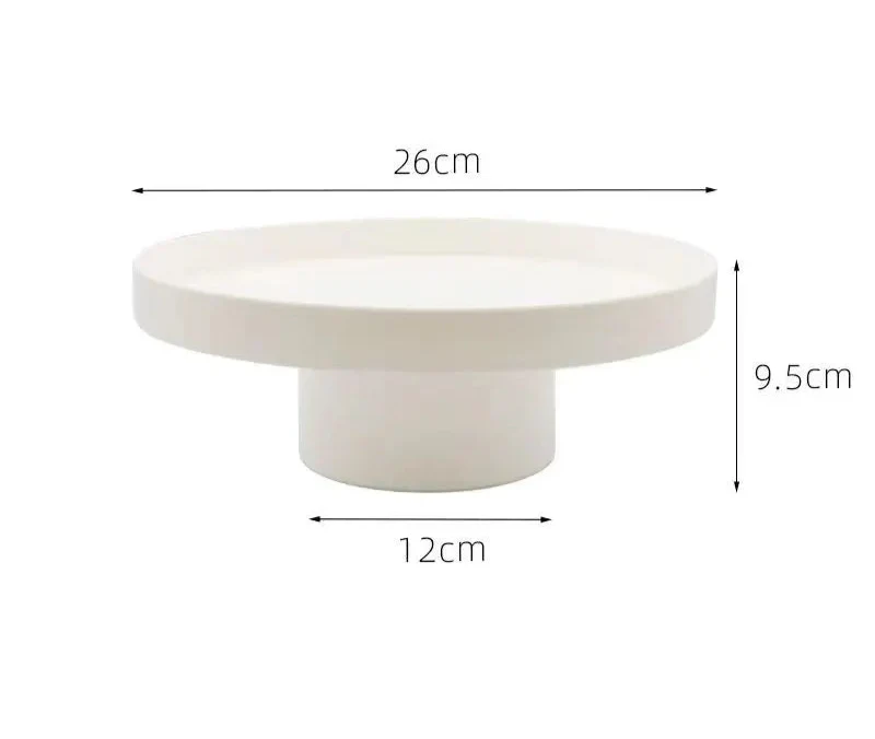 Round Black Pedestal Tray