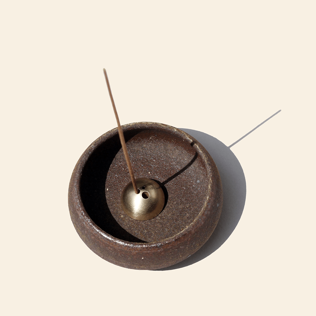 Wabi Sabi Incense Bowl & Brass Dome Incense Holder